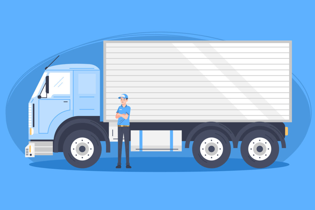 Japanese box truck illustration