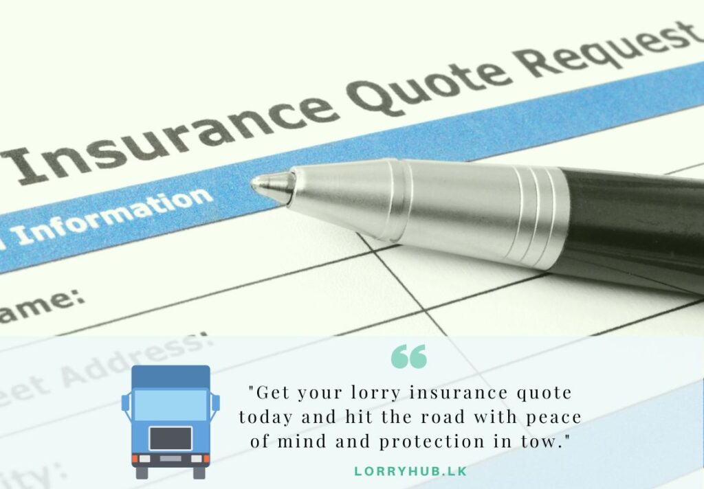 Lorry insurance quote procedure